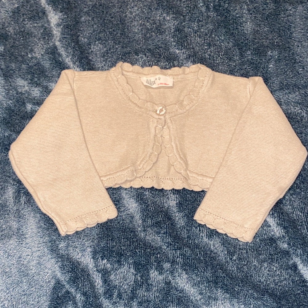Charming Kids Beige Cardigan
